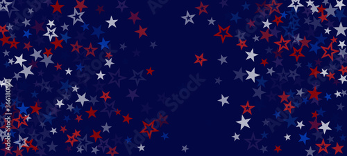National American Stars Vector Background. USA 11th of November President's 4th of July Independence Labor Veteran's Memorial Day 