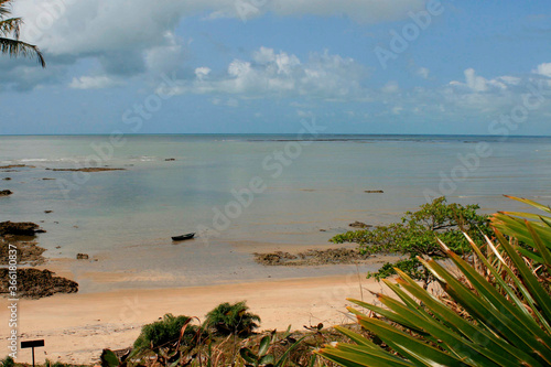 prado, bahia / brazil - september 12, 2008: view of Moreira beach, coast of the city of Prado, in the south of Bahia. photo