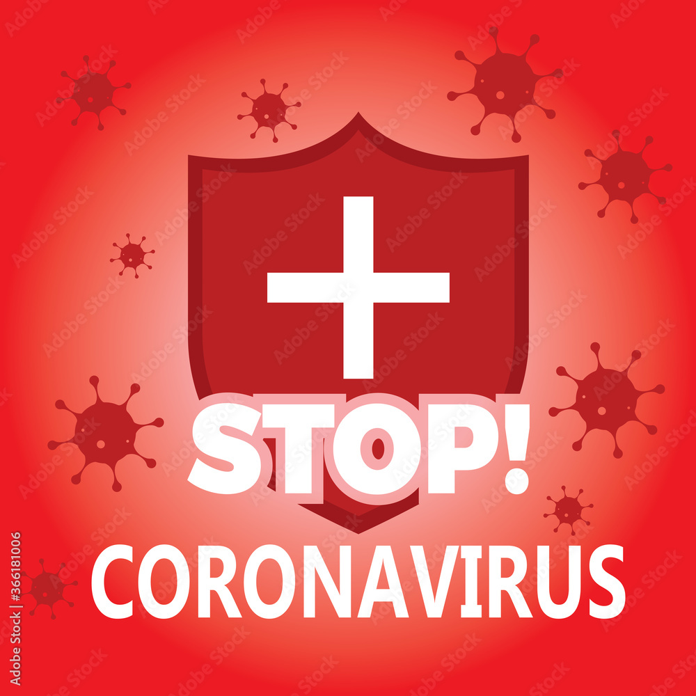 Obraz premium Stop coronavirus poster