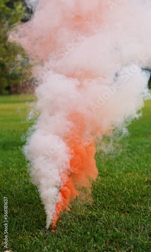 orange and white smoke color 