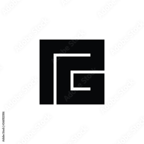 Letter PG monogram logo design vector