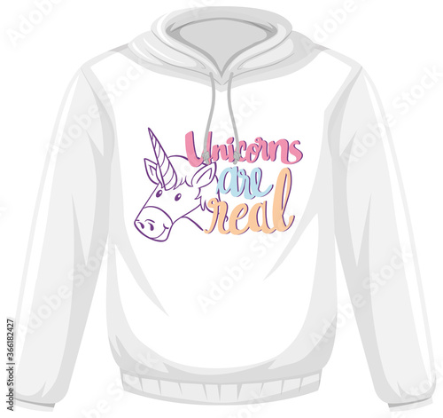 Unicorn jumper on white background