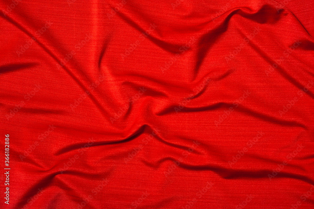 Red fabric background
