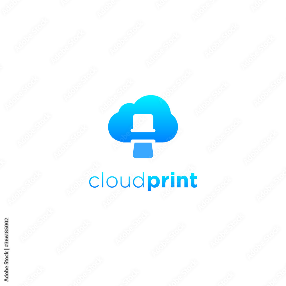 Fototapeta premium cloud print online logo