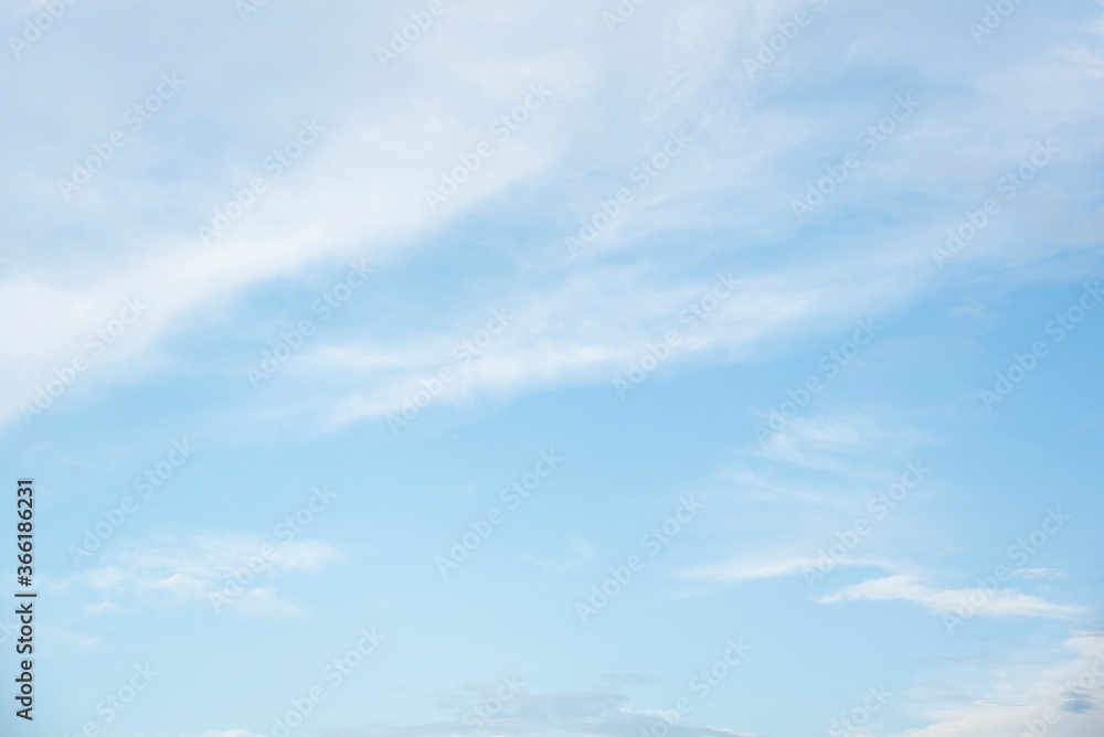 Blue sky with white clouds for texture background.
