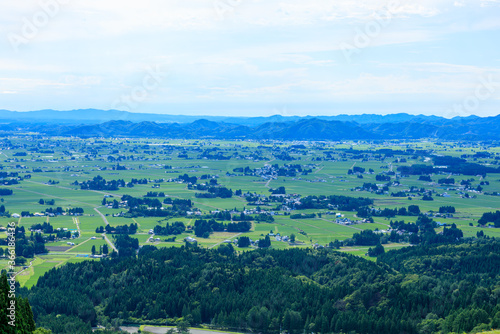 秋田県の田園風景 7月