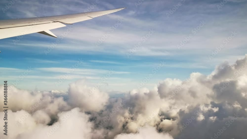 view from the plane window, Earth, sky and clouds view from the plane window, Earth, sky and clouds