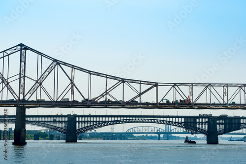 St Louis, architecture, river and bridges Missouri,USA. © Brian Scantlebury