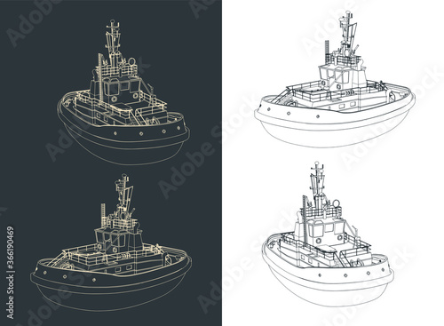Tugboat drawings