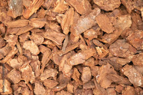 Red Cedar Bark Chips Texture Background