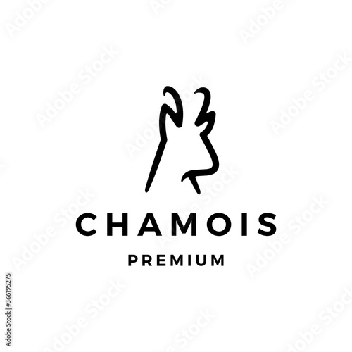 chamois logo vector icon illustration photo