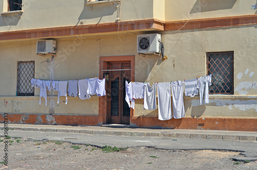 laundry drying in the sun