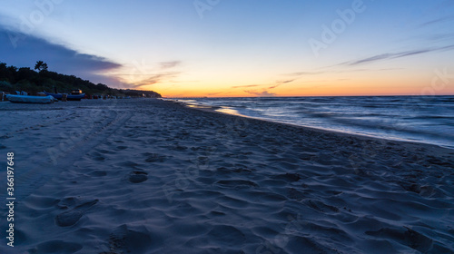 Sonnenuntergang am Heringsdorfer Strand auf der Insel Usedom