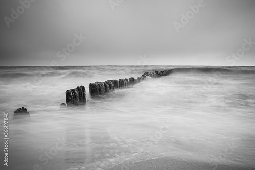 Wallpaper Mural Strand Meer Holz Wellen Torontodigital.ca