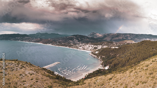 Fototapeta Naklejka Na Ścianę i Meble -  vista aerea del porto di Palinuro nel Cilento in Italia