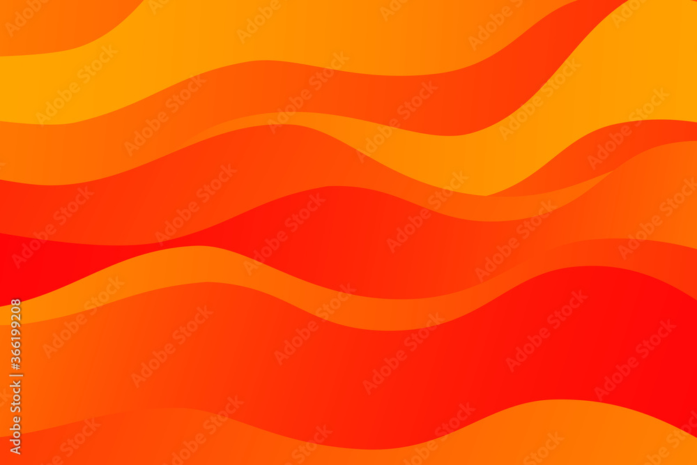 Fototapeta premium Abstract orange and red wavy background with curve lines. Burn. Fire. Flame. 