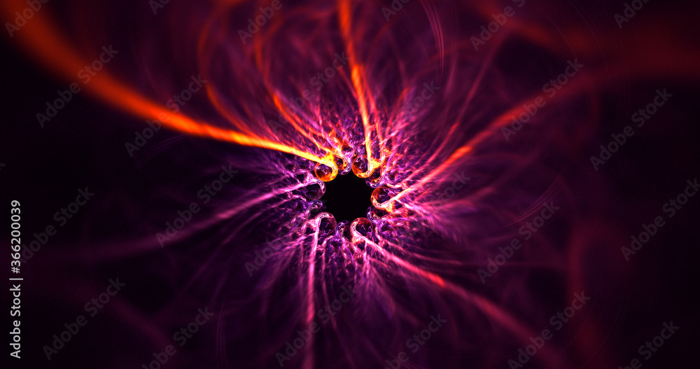 Obraz premium 3D rendering abstract round light background