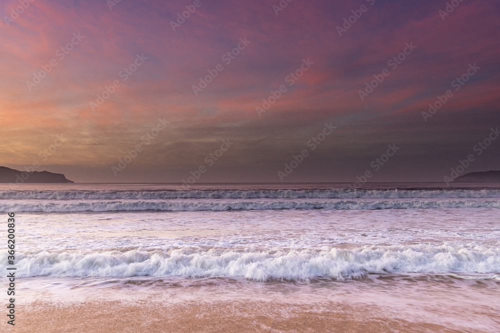 Light High Cloud Sunrise Seascape