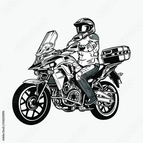 biker on motorcycle