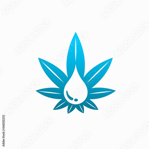Cannabis Oil vector template, CBD oil vector