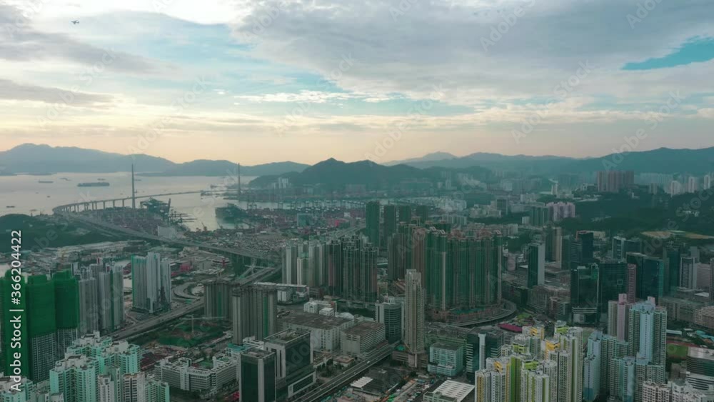 Aerial view of crowded Hong Kong housing problem Aerial view of crowded Hong Kong housing problem