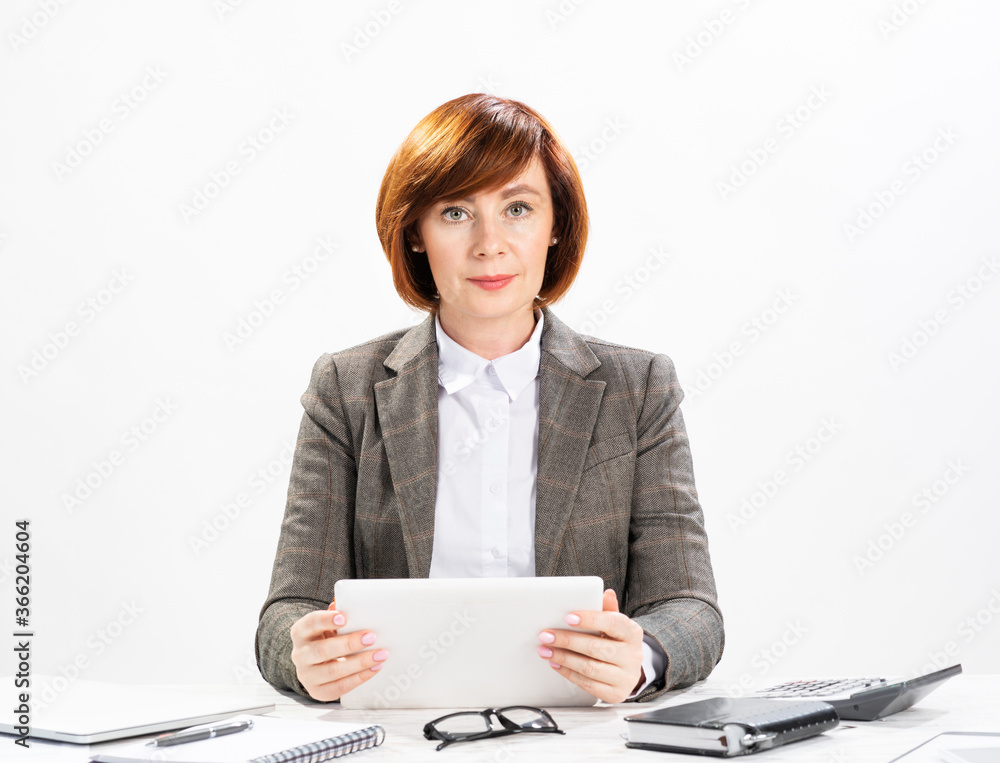 Business woman using tablet computer Business woman using tablet computer