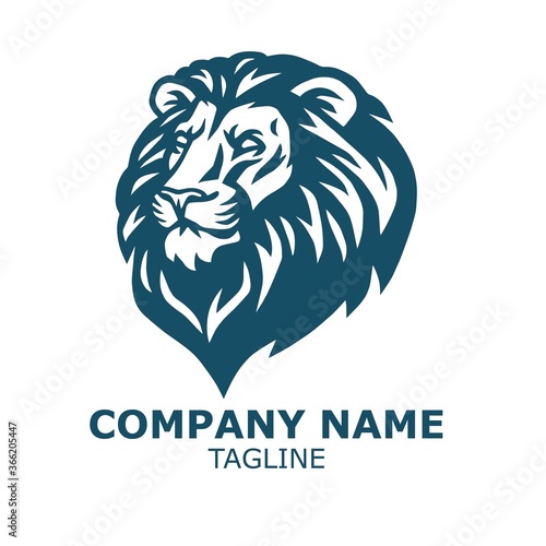 Lion Head Logo Sports Mascot Vector Company Brand Identity
