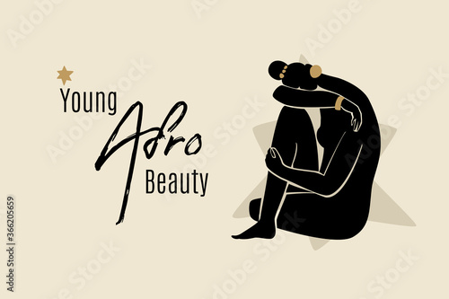 Young Afro Beauty Banner Template