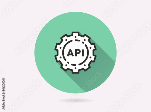 Api icon for graphic and web design.