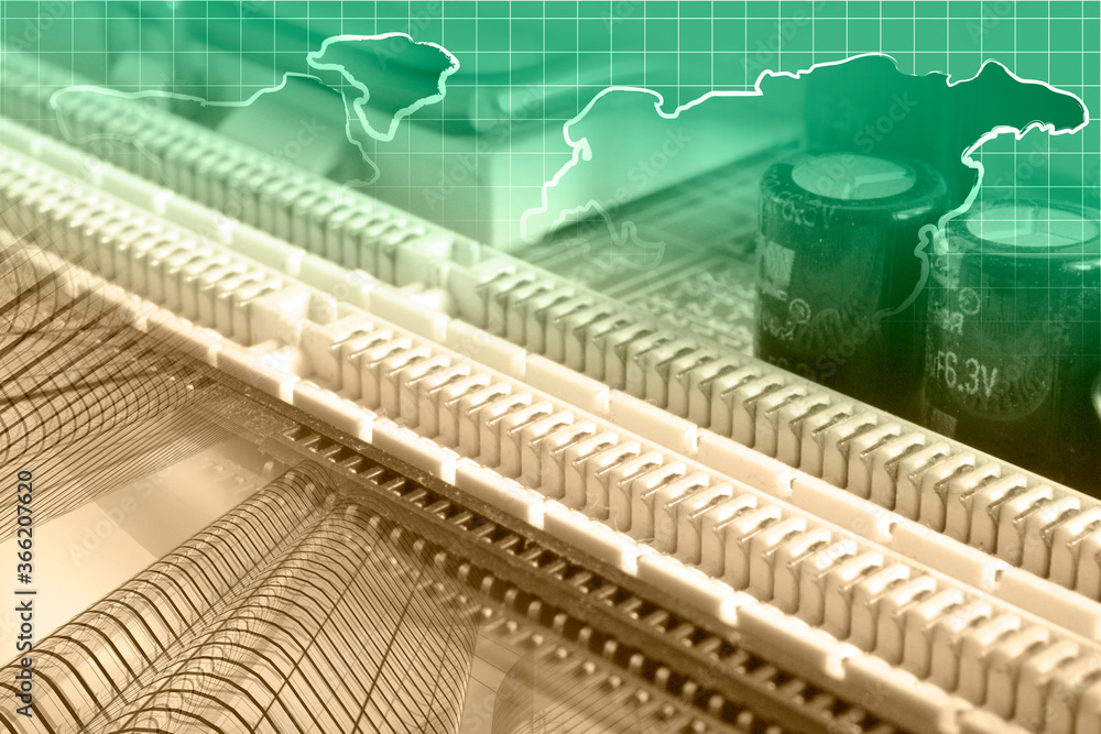 Buildings, electronic device and map Buildings, electronic device and map