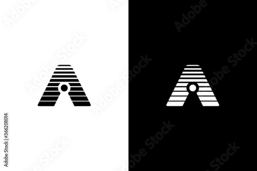 letter a keyhole logo vector eps