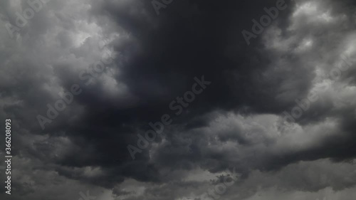 time lapse of a dark stormy sky before the rain photo