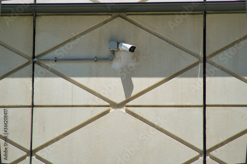 CCTV camera on a wall