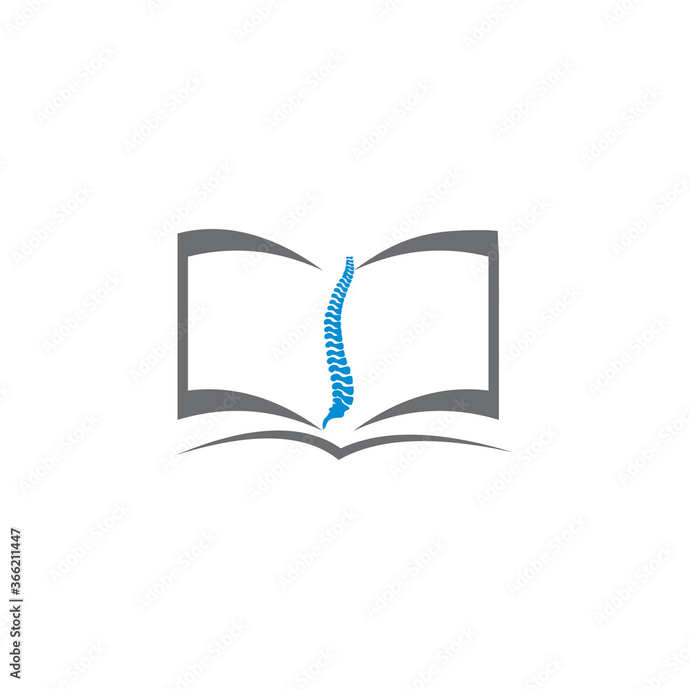 spine book logo , medical book logo Stock Vector | Adobe Stock