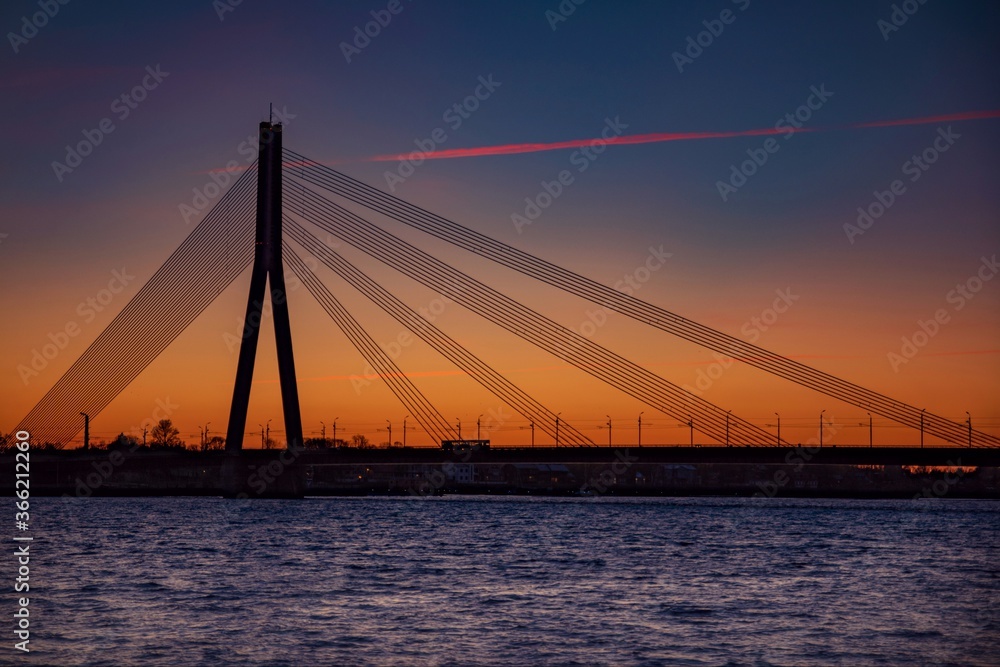 bridge at sunset