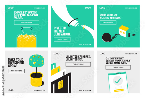 Banking and finance bank social media post collection template