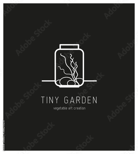 bocal, aquarium, création, végétal