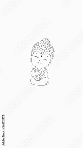 Chinese ink brush painting of the Buddha holding a baby girl : r/dalle2