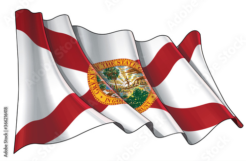 Waving Flag of the State of Florida