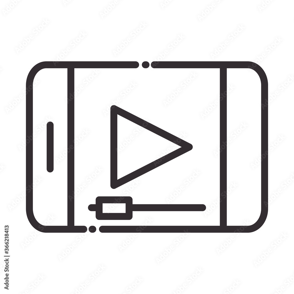 social media smartphone video content digital internet network communicate technology line style icon social media smartphone video content digital internet network communicate technology line style icon
