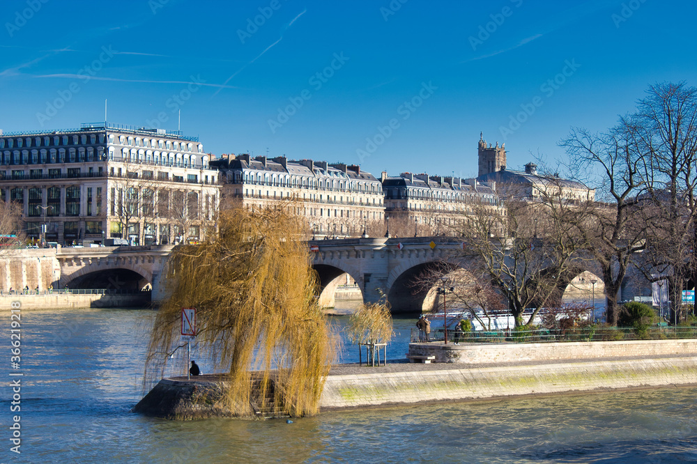 view of the old bridge in paris