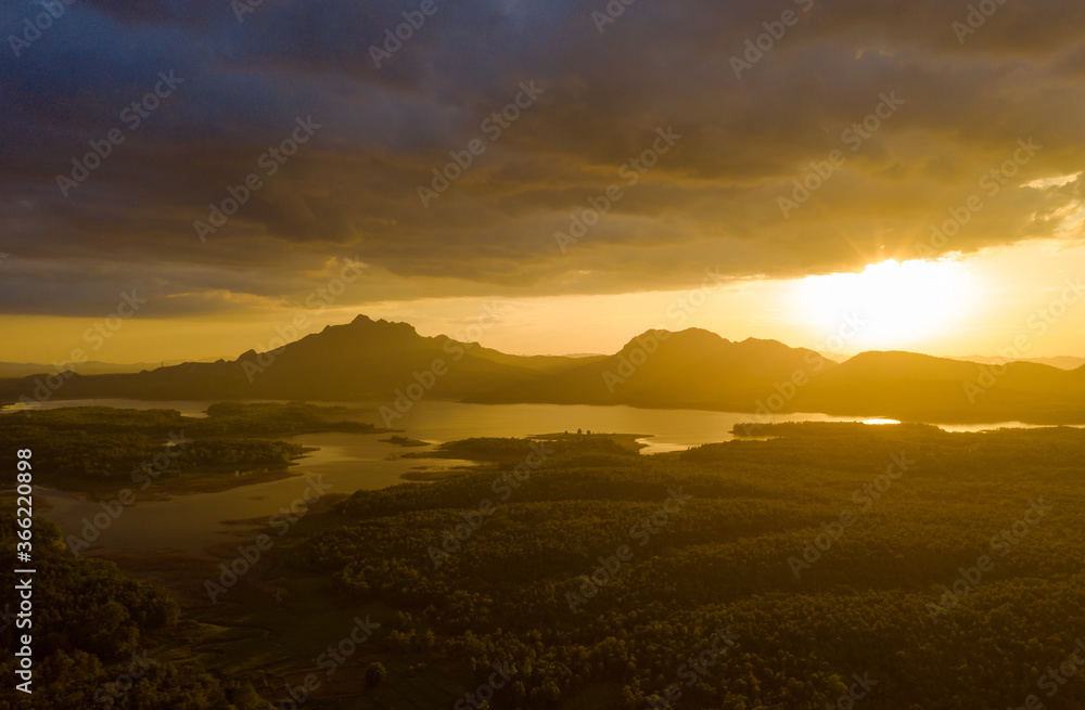 Obraz premium Aerial view north of thailand.
