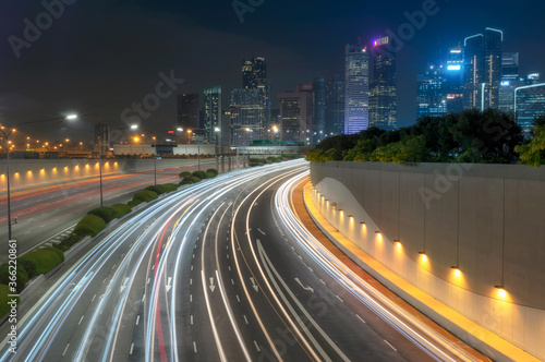 Photography Singapore city highway.