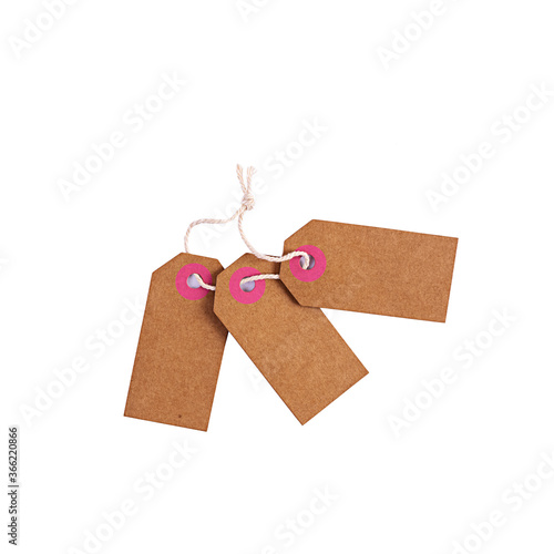 Blank label tag isolated on white background. Price tag. Sale concept.