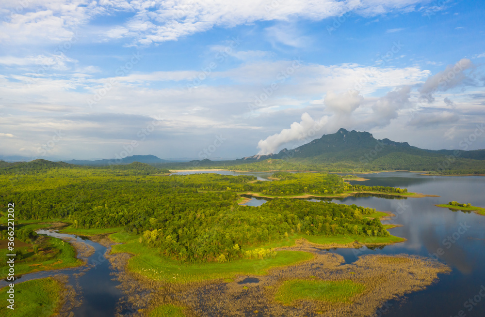 Obraz premium Aerial view north of thailand.