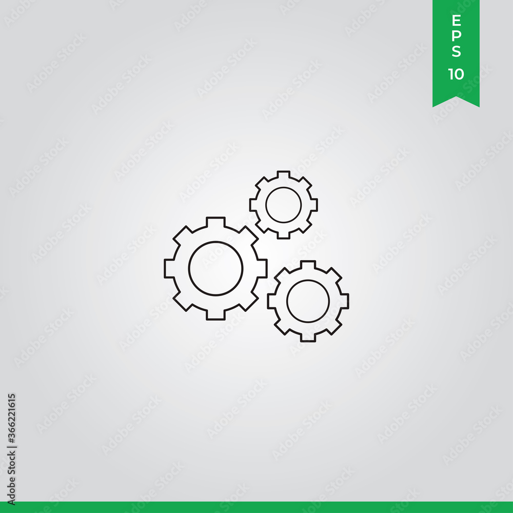 Gear icon vector. Cogwheel sign Gear icon vector. Cogwheel sign
