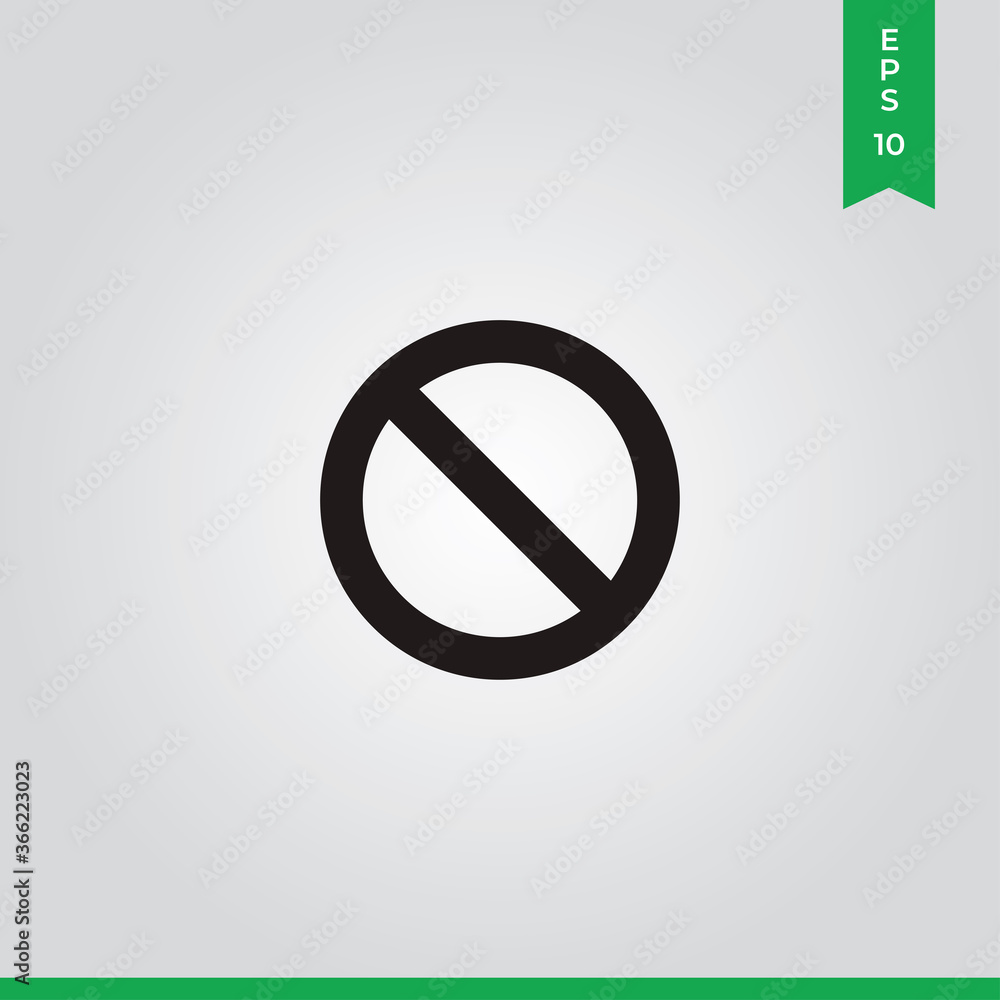 Forbidden icon vector. Stop sign Forbidden icon vector. Stop sign