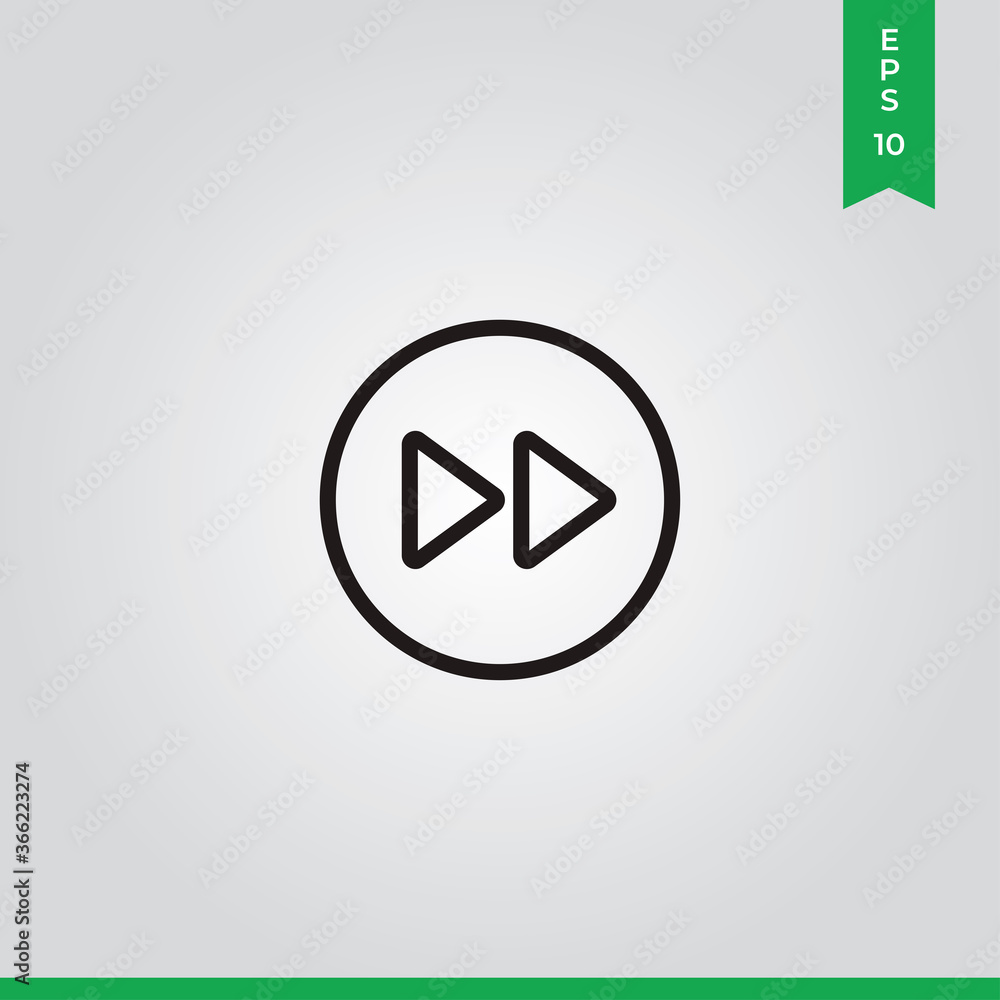 Forward icon vector. Next sign Forward icon vector. Next sign
