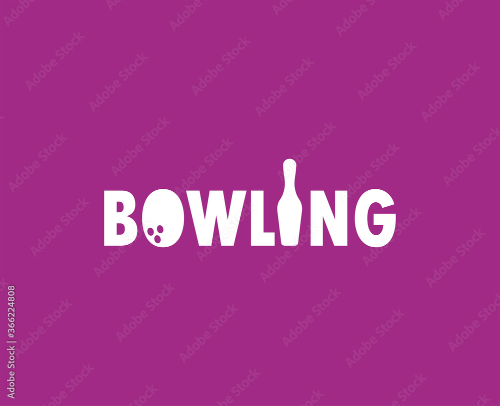 Bowling ball and pins isolated on background