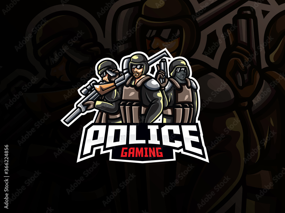 Police mascot sport logo design Police mascot sport logo design